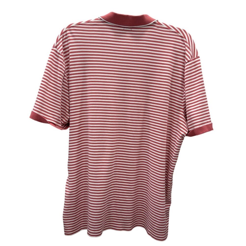 Polo Ralph Lauren Mens XL Coral Striped Short Sleeve Polo Shirt Classic Cotton - Picture 4 of 5